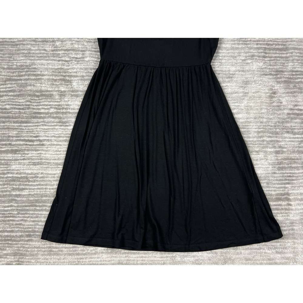 Cynthia Rowley Dress Womens Medium Black Sleeveless Rayon Blend Knee Length - Picture 3 of 11